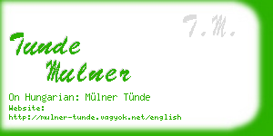 tunde mulner business card